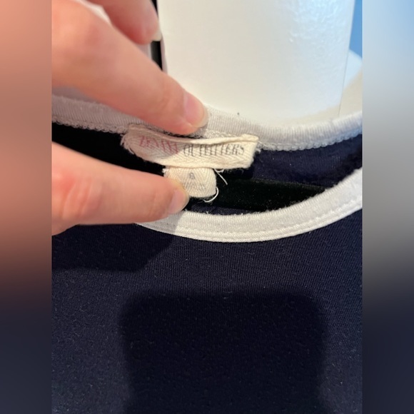 Navy Blue Short Sleeve‎ Dress - Picture 3 of 3